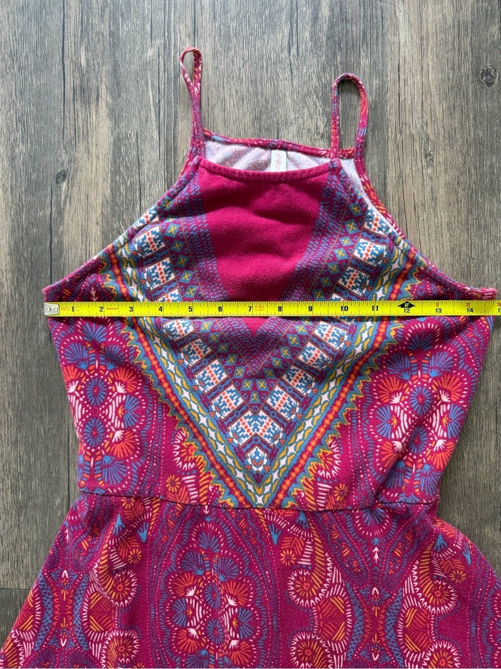 Xhilaration Paisley Fuchsia Multicolor Printed Halter Mini Dress Sleeveless S - Picture 6 of 6